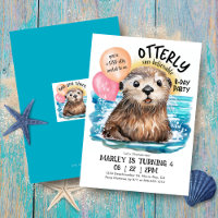 Sea Otter Ocean Sun Beach Einladung zum Geburtstag