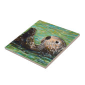 Sea Otter Painting  Fliese (Seite)