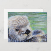 Sea Otter Painting Postkarte (Vorne/Hinten)