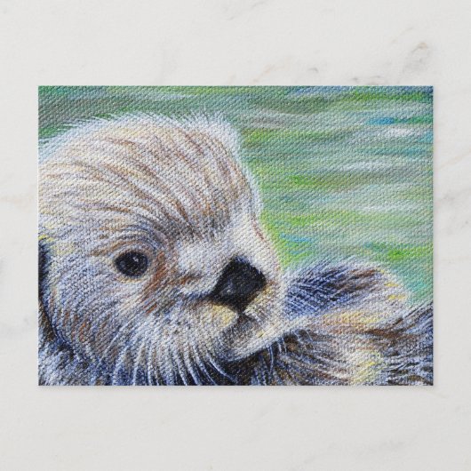 Sea Otter Painting Postkarte (Vorderseite)