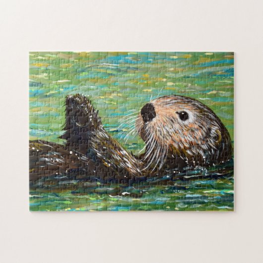 Sea Otter Painting Puzzle (Horizontal)