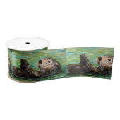Sea Otter Painting Satinband (Spule)