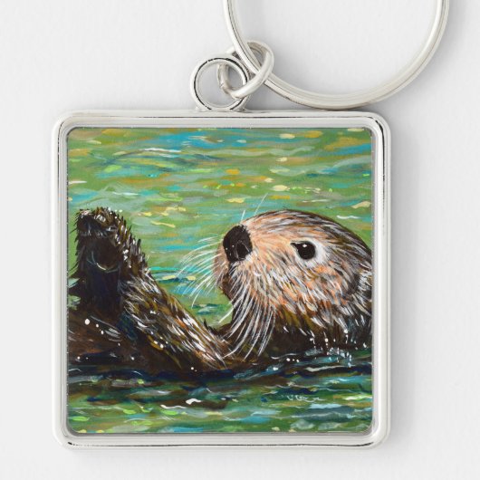 Sea Otter Painting Schlüsselanhänger (Vorne)