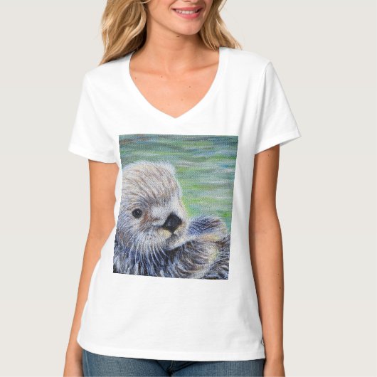 Sea Otter Painting T-Shirt (Vorderseite)