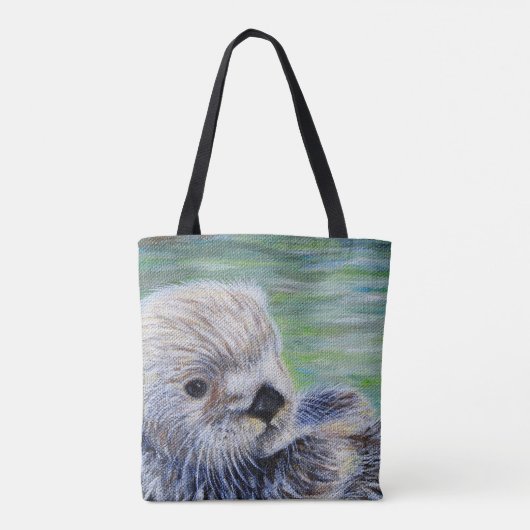 Sea Otter Painting Tasche (Rückseite)