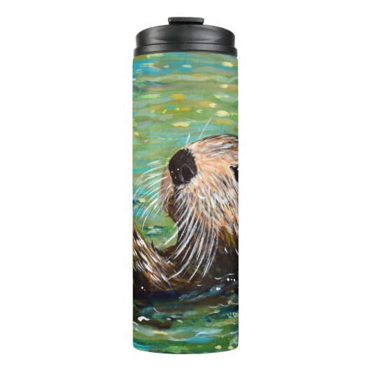 Sea Otter Painting Thermosbecher (Vorderseite)