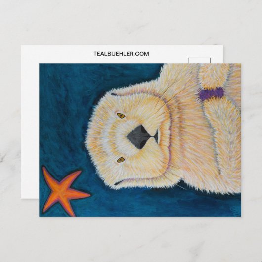Sea Otter Postkarte (Vorne/Hinten)