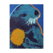 Sea Otter Postkarte