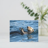 Sea Otter Postkarte (Stehend Vorderseite)
