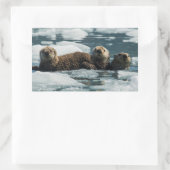 Sea Otter Rechteckiger Aufkleber (Tasche)