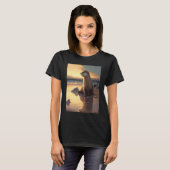 Sea Otter Retro Sunset Cute Otter 3 T-Shirt (Vorne ganz)