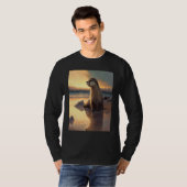 Sea Otter Retro Sunset Cute Otter 3 T-Shirt (Vorne ganz)