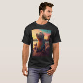 Sea Otter Retro Sunset Niedlich Otter T-Shirt (Vorne ganz)