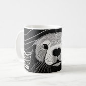 Sea Otter Schwimmen Kaffeetasse (Vorderseite Links)