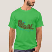 Sea Otter Silhouette Art made from Ocean Creatures T-Shirt (Vorderseite)