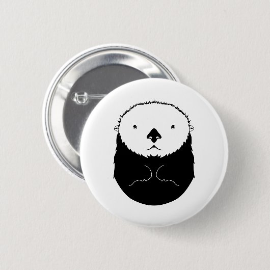 Sea Otter Silhouette Button (Vorne & Hinten)