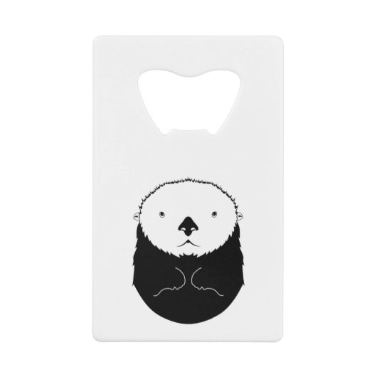Sea Otter Silhouette Geldbeutel Flaschenöffner (Vorderseite)