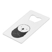 Sea Otter Silhouette Geldbeutel Flaschenöffner (Vorderseite Schrägansicht)