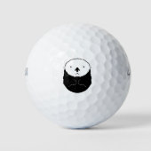 Sea Otter Silhouette Golfball (Vorderseite)