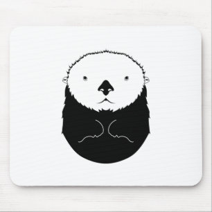 Sea Otter Silhouette  Mousepad