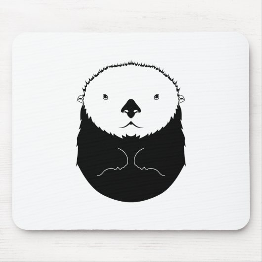 Sea Otter Silhouette Mousepad (Vorne)