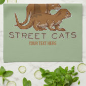 Sea Otter Singapore Street Cats Geschirrtuch (Gefaltet)