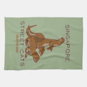 Sea Otter Singapore Street Cats Geschirrtuch (Horizontal)