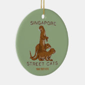 Sea Otter Singapore Street Cats Keramik Ornament (Rechts)