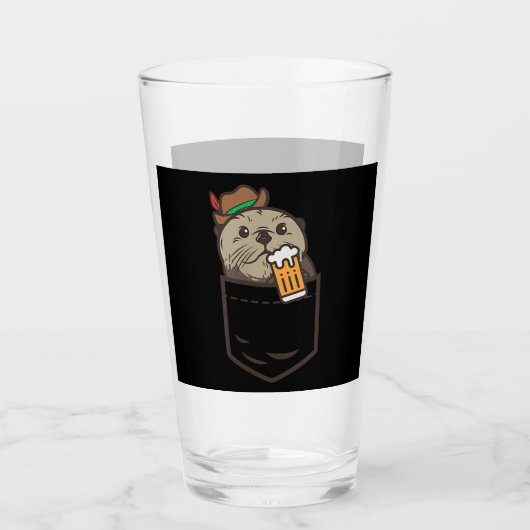 Sea Otter Tasche Trinken Bier| Otter Lover Geschen Glas (Vorderseite)