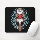 Sea Otter Valentines Heart Lover Funny Boys Men Gi Mousepad (Mit Mouse)