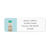 Sea Otter Winter Town Return Address Label (Vorne)