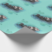 Sea Otter Wrapping Paper Roll Geschenkpapier (Ecke)