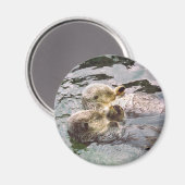 Sea Otters Holding Hands Magnet (Vorderseite/Rückseite)