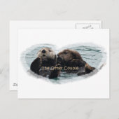 Sea Otters im Herzen Postkarte (Vorne/Hinten)
