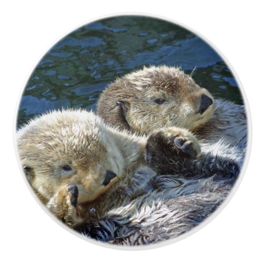 Sea Otters Keramikknauf (Vorderseite)
