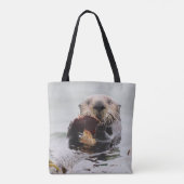 Sea Otters Liebe Crazy for Breakfast Tasche (Rückseite)