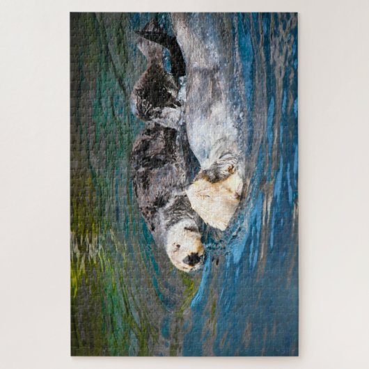 Sea Otters. Puzzle (Vertikal)