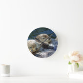 Sea-Otters Runde Wanduhr (Zuhause)