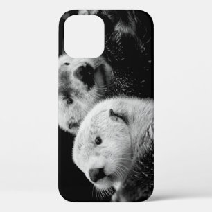 Sea Otters: Schwarz-weißes Paar. Case-Mate iPhone Hülle