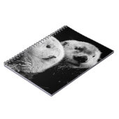 Sea Otters: Schwarz-weißes Paar. Notizblock (Linke Seite)