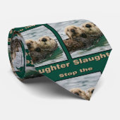 Sea Otters - Stoppt das Schlachten Krawatte (Gerollt)