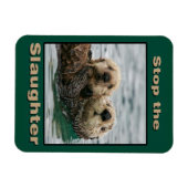 Sea Otters - Stoppt das Schlachten Magnet (Horizontal)