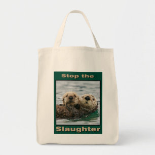 Sea Otters - Stoppt das Schlachten Tragetasche