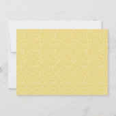 Sea Paisley Pattern Yellow Monogram Mitteilungskarte (Rückseite)