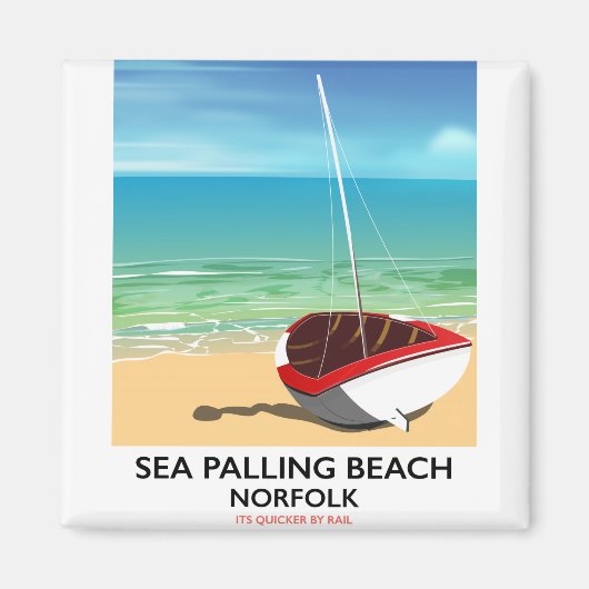 Sea Palling Beach Norfolk Strandposter Magnet (Vorne)
