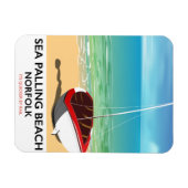 Sea Palling Beach Norfolk Strandposter Magnet (Horizontal)
