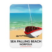 Sea Palling Beach Norfolk Strandposter Magnet (Vertikal)