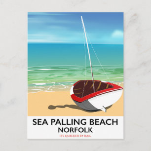 Sea Palling Beach Norfolk Strandposter Postkarte