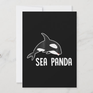 Sea Panda - Funny Killer Whale Orca Meeresbiologie Feiertagskarte