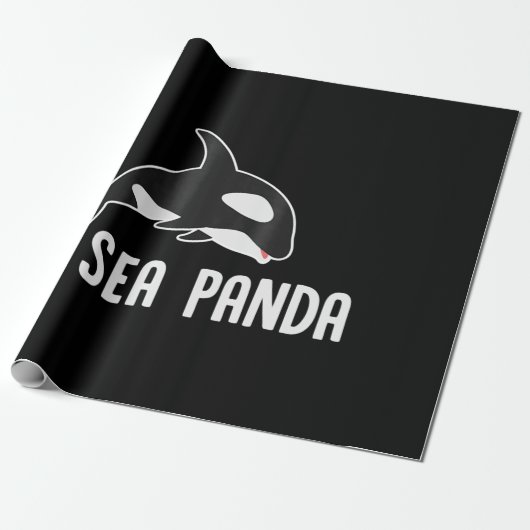 Sea Panda - Funny Killer Whale Orca Meeresbiologie Geschenkpapier (Ungerollt)